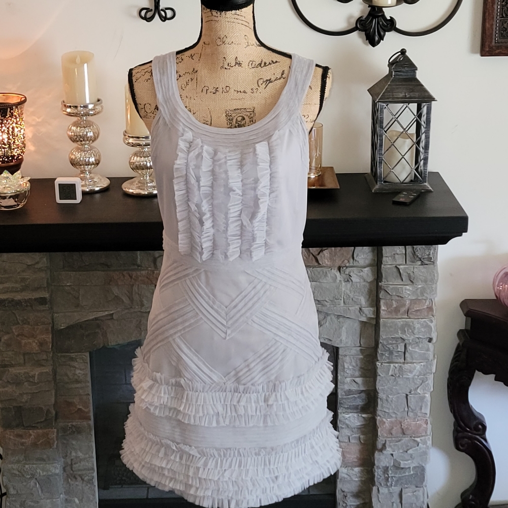 BCBGMAXAZRIA Annie Tulle Ruffle Dress